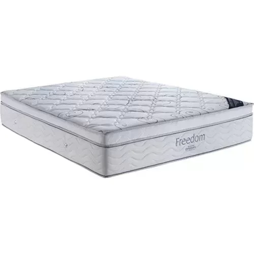CONJUNTO: BOX + COLCHÃO ORTOBOM FREEDOM - MOLAS ENSACADAS - CASAL 138X188X70 - 2