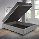 Ver imagem 3 de Cama Box Casal com Baú 138x188 com Colchão Adapto Molas Ensacadas Ecoflex Courino Linho