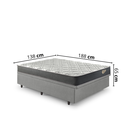 Ver imagem 2 de Cama Box Casal com Baú 138x188 com Colchão Adapto Molas Ensacadas Ecoflex Courino Linho