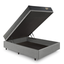 Ver imagem 5 de Cama Box Casal com Baú 138x188 com Colchão Adapto Molas Ensacadas Ecoflex Courino Linho