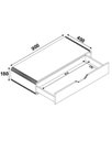 Ver imagem 3 de Escrivaninha Suspensa Mesa Escritório Curve 90cm 1 Gaveta Mel