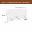 Ver imagem 3 de Cabeceira Moderna Blind Casal Courino Caramelo | Bege - Sallar Home