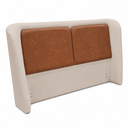 Ver imagem 1 de Cabeceira Moderna Blind Casal Courino Caramelo | Bege - Sallar Home