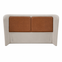 Ver imagem 5 de Cabeceira Moderna Blind Casal Courino Caramelo | Bege - Sallar Home