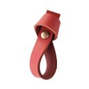 Ver imagem 1 de 02 Puxadores Nó Parafuso - Couro Legítimo Vermelho:Rose Gold