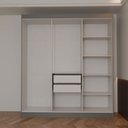 Ver imagem 6 de Guarda-Roupa Casal Albuquerque 6 Portas 2 Gavetas 100% MDF Onix - Panorama Móveis