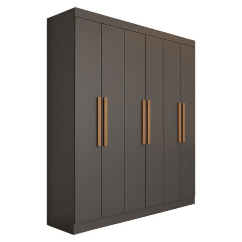 Guarda-Roupa Casal Albuquerque 6 Portas 2 Gavetas 100% MDF Onix - Panorama Móveis