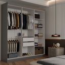 Ver imagem 4 de Guarda-Roupa Casal Albuquerque 6 Portas 2 Gavetas 100% MDF Onix - Panorama Móveis