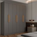 Ver imagem 3 de Guarda-Roupa Casal Albuquerque 6 Portas 2 Gavetas 100% MDF Onix - Panorama Móveis