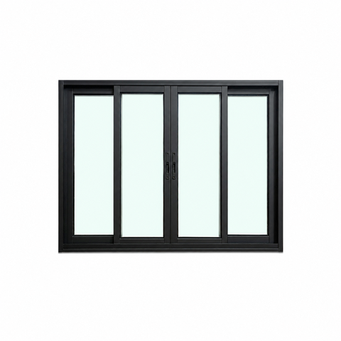 Janela de Correr 4 Folhas Alumínio Preto 120x200 Linha 25 Jade