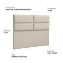 Ver imagem 3 de Cabeceira Cama Box Casal 140 Cm Siena Corano Off White - Nexta Casa