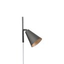 Ver imagem 1 de LUMINÁRIA ARANDELA CONE COM TOMADA BELGA 1LAMP E27 GRAFITE/GOLD - 3107/AR GRF/GLD