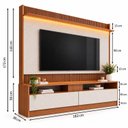 Ver imagem 4 de Rack com Painel para TV até 70 Polegadas Ripado LED 172CMX182CM Rio LED Marrom Manchester