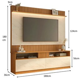 Rack com Painel para Tv 70 Polegadas Rio Branco - 3