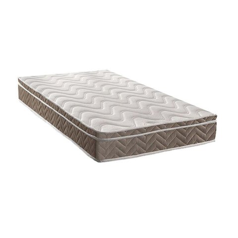 Colchão Solteiro Paropas Espuma D33 / EP Anatômico Confort Ultra Firme Euro Pillow Brown (88x188x25) - Parop