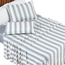 Ver imagem 4 de Jogo Lençol Casal 4 Peças 100% Algodão Malha Penteada Marin:Cinza