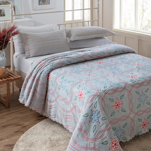 Colcha Aveludada Queen Aconchego Solitudine Jolitex 240x260 - Azul
