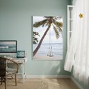 Ver imagem 1 de Quadro Decorativo Um Balanço na Palmeira-70x50cm:moldura Branca