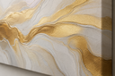 Ver imagem 4 de Quadro Decorativo Luxo Abstrato Dourado para Sala de Estar Grande em Tecido Canvas