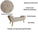 Ver imagem 3 de Recamier Sofá Divã Namoradeira Sienna 90cm Solteiro Suede