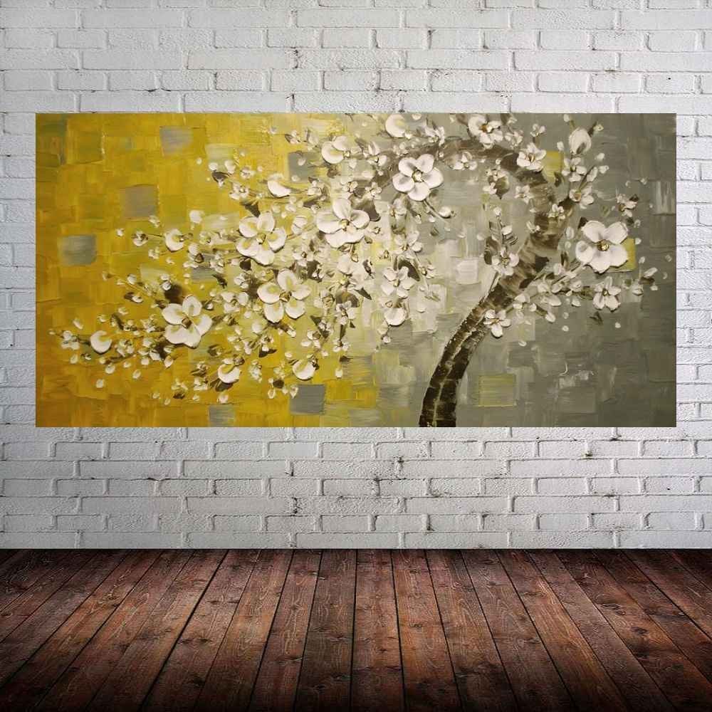 Quadro Pintura Tela Abstrato Moderno 2410: 60cm (A) x 120cm (L) - 1