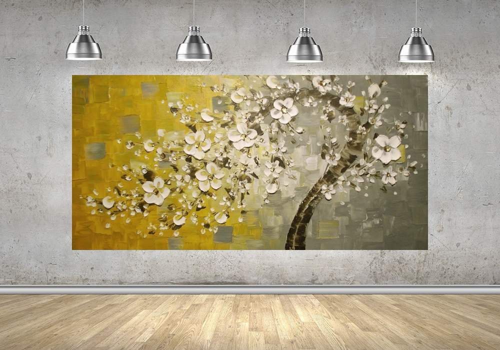 Quadro Pintura Tela Abstrato Moderno 2410: 60cm (A) x 120cm (L) - 4