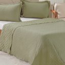 Ver imagem 3 de Kit Colcha King Santorini New 260x280cm Folha Seca