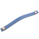 Ver imagem 1 de 02 Puxadores Fullfi Parafuso - Couro Legítimo Azul:Rose Gold