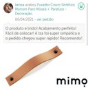 Ver mais imagens de 02 Puxadores Full Parafuso - Couro Legítimo Cinza:Preto