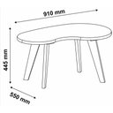 Ver imagem 6 de Mesa de Centro Orgânica com Bordas Boleadas Terracota Carvalho