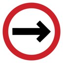 Ver imagem 1 de Placa Sinalização Sentido Obrigatório 45x45cm Redonda TaColado 05 Unidades