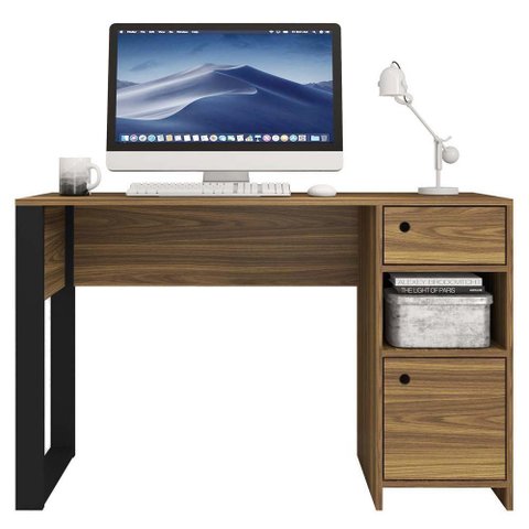 Escrivaninha Mesa Computador Escritório Meta Marrom Caemmun
