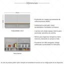 Ver imagem 3 de Armário de Cozinha Aéreo 105cm 2 Portas e Nichos Veneza Multimóveis Mp2259