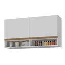Ver imagem 2 de Armário de Cozinha Aéreo 105cm 2 Portas e Nichos Veneza Multimóveis Mp2259