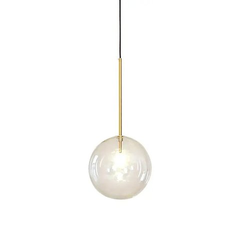 Pendente Dourado com Globo Transparente 20cm 1G4 PARIS LUZ