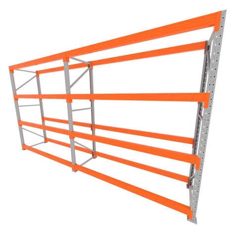 Mini Porta Pallet 200 Kg por Nivel Inicial + Continuação com 4 Niveis Laranja com sem Mdf
