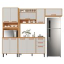 Ver imagem 3 de Armário de Cozinha Completa 10 Portas 2 Gavetas Núbia Madeirado/off White