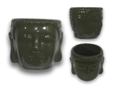 Ver imagem 1 de Vaso Cachepot Cabeça de Buda G Casa e Decoração Tibetano:verde Musgo