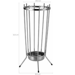 Suporte Luxo Organização Porta Guarda Chuvas em Aço Cromado - 4