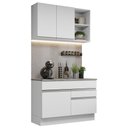 Ver imagem 3 de Armário de Cozinha Compacta 120cm Branco Glamy Madesa 08