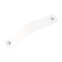 Ver imagem 1 de 02 Puxadores Full Parafuso - Textura de Couro Branco:Prata