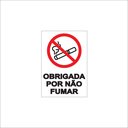Ver imagem 1 de Placa - Obrigado por Não Fumar - 20cm X 15cm