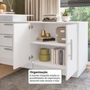 Ver imagem 6 de Escrivaninha em L com 2 Portas e 3 Gavetas Multimóveis Crrui-ESC005 Branco