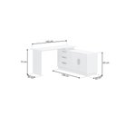 Ver imagem 4 de Escrivaninha em L com 2 Portas e 3 Gavetas Multimóveis Crrui-ESC005 Branco