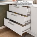 Ver imagem 3 de Escrivaninha em L com 2 Portas e 3 Gavetas Multimóveis Crrui-ESC005 Branco