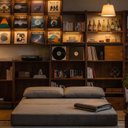 Ver imagem 3 de Sofá Cama sem Braço Reclinável Fold CabeCasa MadeiraOriginals Cinza Bouclé Grafite