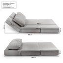 Ver imagem 6 de Sofá Cama sem Braço Reclinável Fold CabeCasa MadeiraOriginals Cinza Bouclé Grafite