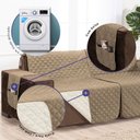 Ver imagem 2 de Protetor de Sofá Assento 1,80m Retrátil 100% Poliéster Cor:palhacáqui (50-01