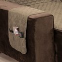 Ver imagem 7 de Protetor de Sofá Assento 1,80m Retrátil 100% Poliéster Cor:palhacáqui (50-01