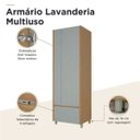 Ver imagem 6 de Armario Lavanderia 2 Portas 2 Gavetas Nesher 70cm 100 MDF